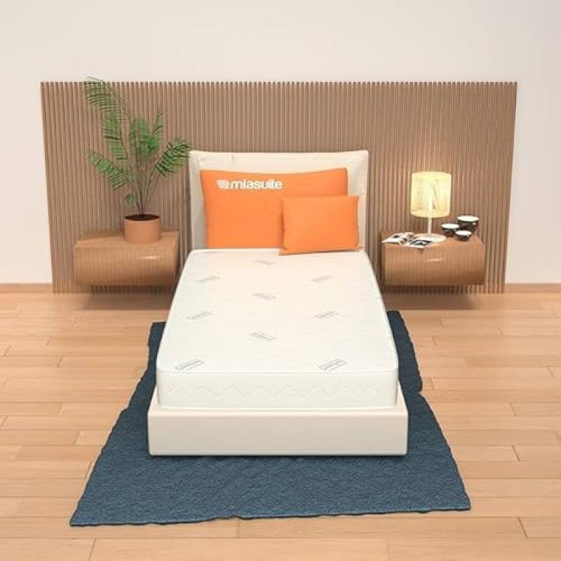 miasuite i sogni italiani Materasso Memory Foam Singolo 80x190 cm, Alto 20 cm - Rivestimento Silver, Antibatterico, Antiacaro, Indeformabile. Dimora H20