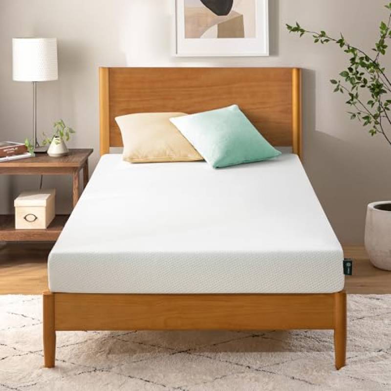 Zinus Materasso Singolo 80x190 cm - Ortopedico a Schiuma Viscoelastica con 5 Zone di Supporto - Altezza 11 cm – Media Rigidità – Certificato OEKO-TEX – Materasso Ergonomico e Traspirante